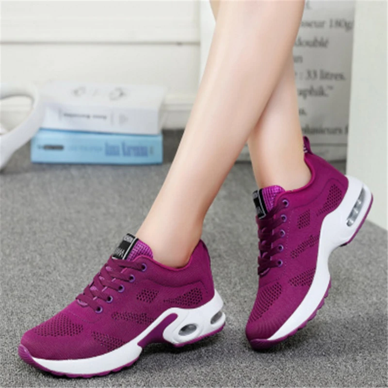 

2018 Hot Sale fashion women casual shoes four seasons Leather net woman Cushion Air damping shoes zapatos mujer tenis feminino