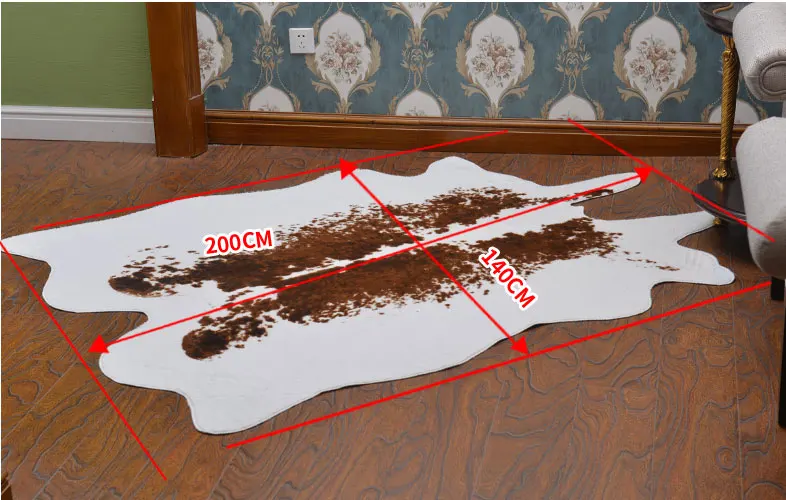 Зебра/корова печатных ковер PV имитация кожи ковры животных шкуры натуральный коврик для детской комнаты в форме слона декоративные коврики одежда стрельба реквизит