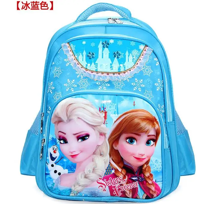 

Hot girls cartoon princess Elsa Anna schoolbag kids lovely printed backpacks children's fashion quality student bags