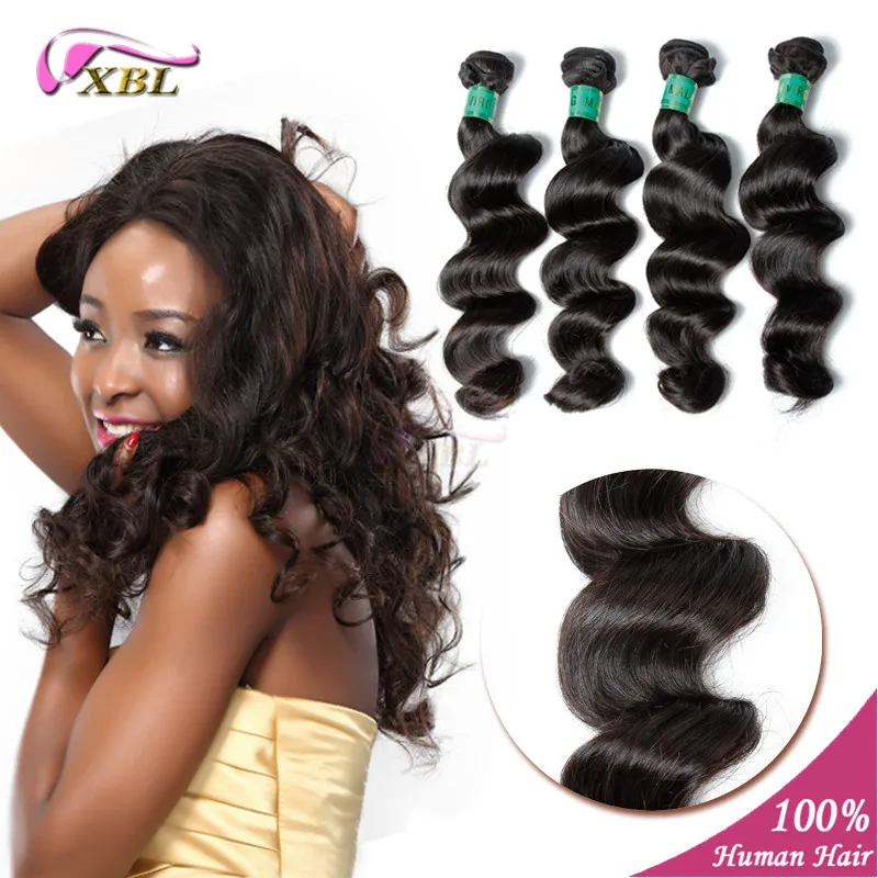 

Malaysian Virgin Loose Wave Hair Extension 100% Unprocessed Natural Color Human Hair 4 pcs/lot 6A Grade New Star Hair products