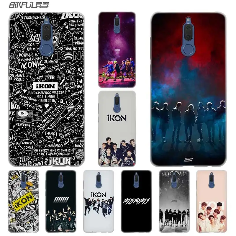 

BINFUL Fashion Transparent hard phone case cover for Huawei Mate 7 8 9 S 10 20 Pro Lite X ikon kpop music