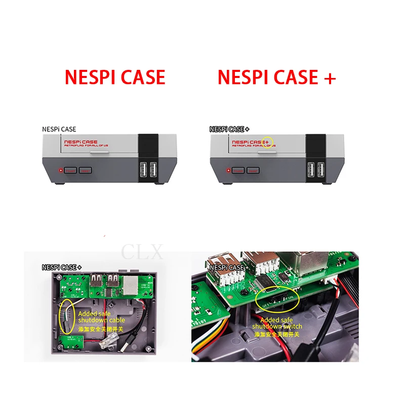 Чехол NESPi + Plus Raspberry Pi 3 Model B + NES Retroflag Box + sd-карта 16 ГБ + блок питания Swith + вентилятор + кабель HDMI Бесплатная доставка