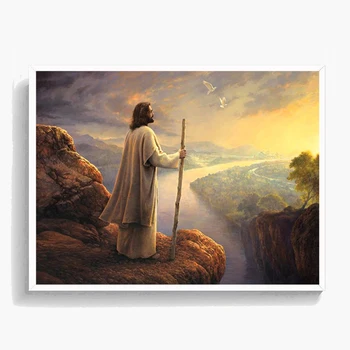 

Jesus And Nature Hamilton Mountain Church Canvas Prints Picture Modular Paintings For Living Room Poster On The Wall Home Decor
