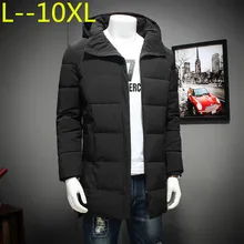 Высококачественная Зимняя Мужская парка Длинная Куртка мужская Толстая хлопковая стеганая куртка Мужская s парка пальто мужские модные повседневные пальто 10XL 8XL 6XL