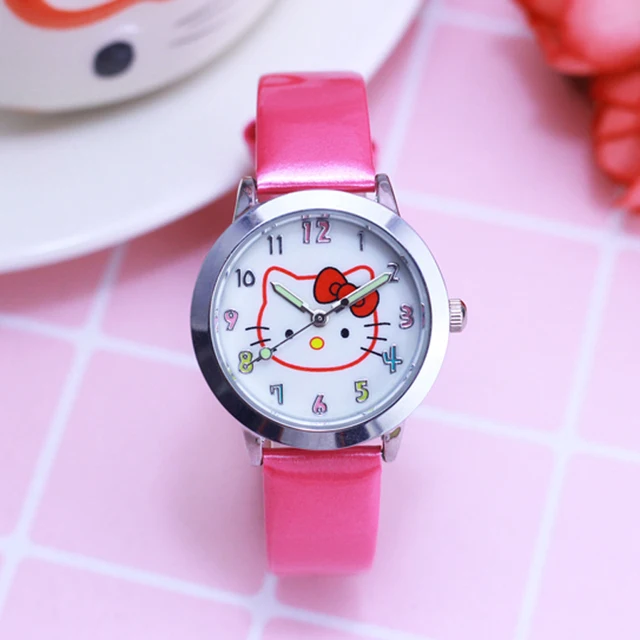 2018 3D Cartoon Hello Kitty Women's Watches Girls Activity Gifts Leather Straps 2018 3D Cartoon Hello Kitty Women's Watches Girls Activity Gifts Leather Straps