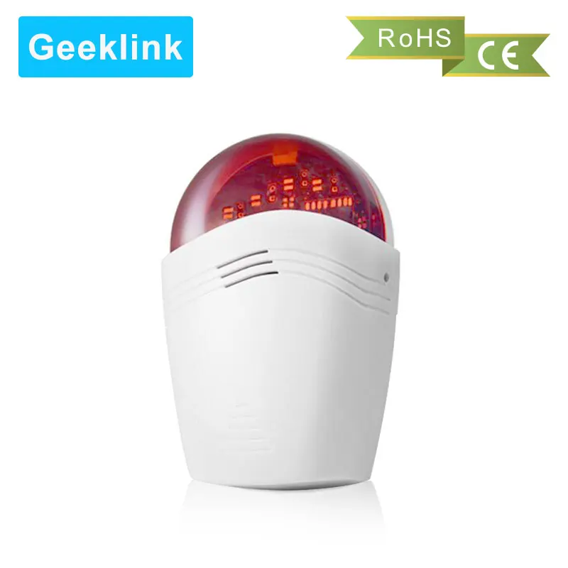 

Geeklink GS-1 Senser Smart Home Intelligent Alarm alert warning sound light siren door bell chosable Online/offline feedback