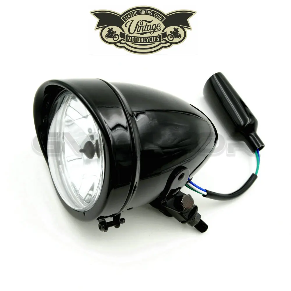 

Vintage 4 1/2" H4 DEUS Cafe Racer Motorcycle Visor Head light Decorative Lights Lighting for YAMAHA KAWASAKI HARLEY FreeShipping