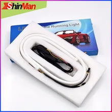 ShinMan двойной цвет 60 см 85 см Автомобильные светодиодные лампы DRL бар Гибкая полоса дневной свет со слезами свет с поворотом света атмосферный свет