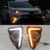 Per Toyota RAV4 2016 2017, di Svolta giallo Singal Impermeabile ABS 12 v Auto DRL LED Daytime Corsa e Jogging Luce Con La Lampada Della Nebbia Foro