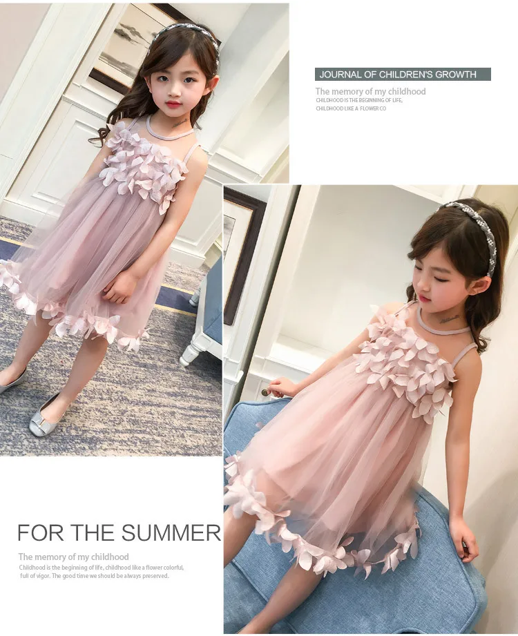 2018 Fashion Flower Girls Dress Summer Kids Clothes Sleeveless Cute Princess Party Children Dresses For Girls Costumes 14 Years (11)