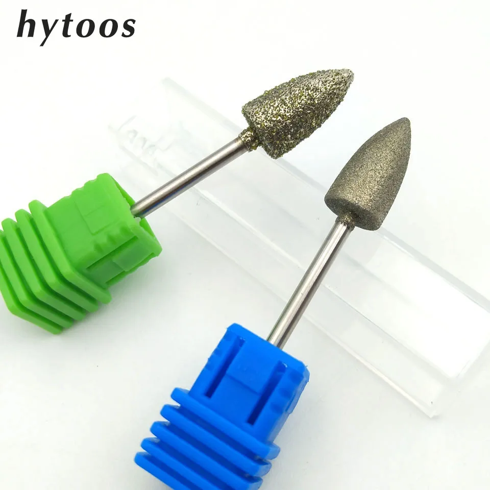

HYTOOS Big Diamond Nail Drill Bit 3/32" 3 Grit Pedicure Bits Rotary Burr Manicure Cutters Drill Accessories Pedicure Care Tools