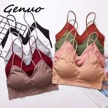 Genuo, новинка, сексуальный женский Топ без бретелек, v-образный вырез, топ-труба, ребристый, пляжная одежда, бюстье, повседневные блузы, ребристый Топ, Mujer