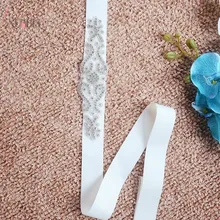 Горный хрусталь Кристалл Свадебные ремни с атласной лентой ручной работы свадебные створки свадебное платье пояс cinturon novia