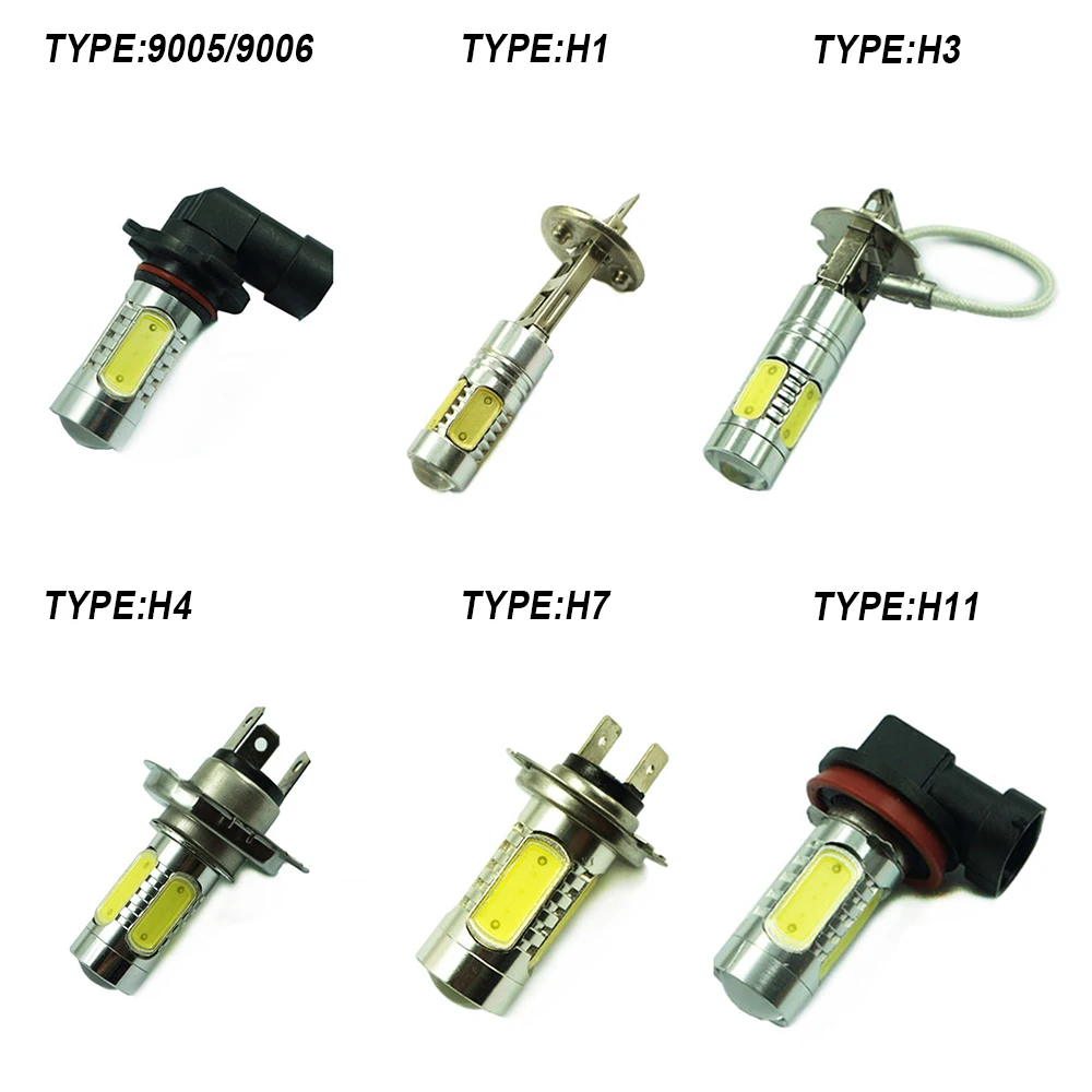 1 шт. 7,5 Вт белый 9006 HB4 9005 HB3 H1 H3 H4 H7 H11 удара светодио дный лампы автомобиля противотуманные фары DRL лампы