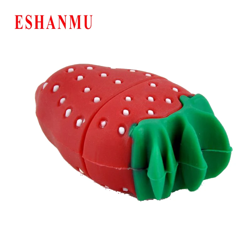Cartoon Strawberry USB Flash Drive Pendrive 4GB 8GB 16GB 32GB USB Stick External Memory Storage Pen Drive