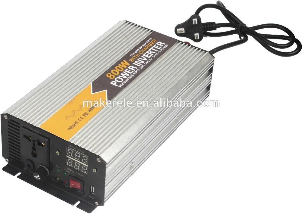 ФОТО MKM800-122G-C 800W power inverter 12v to 240v power inverter,power inverter for home,power electronics inverter with charger