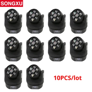 

SONGXU 10pcs/lot 6x15W RGBW 4in1 Mini Bee Eyes Moving Head Washer Beam Light /SX-MH0615A