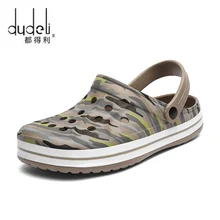 Мужские сандалии с перфорацией; мужские crocse Сабо Sandalias zapatos de hombre с рисунком «крокодил» Туфли-сандалии, мужские тапочки сандалии Большие размеры Новые