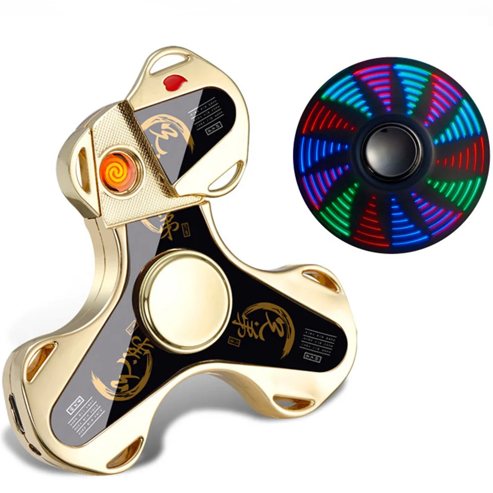 

Plasma Electronic Cigarette Lighter Gift for smoking New LED USB Stove Wire Rechargeable Lighter Hand Spinner Windproof Lighters