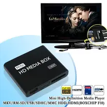Новый мини-hdmi медиа-плеер 1080 P Full HD видео мультимедиа плеер box поддержка MKV / RM-SD / USB / SDHC / MMC HDD-HDMI