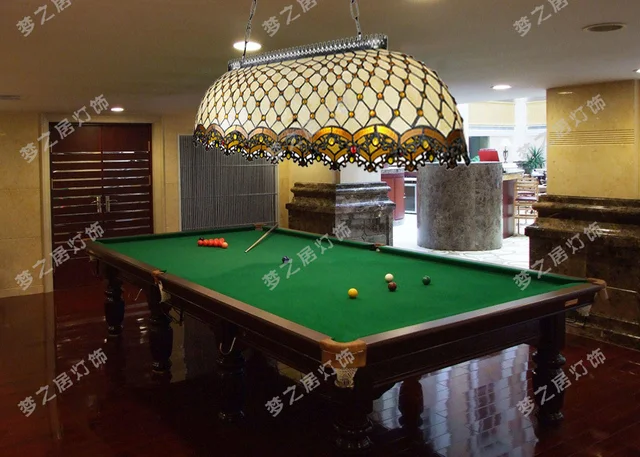 Continental Tiffany Billiards Pool Hall Lighting Stained Gl Continental Tiffany Billiards Pool Hall Lighting Stained Gl Chandelier Tq04 Restaurant Engineering Lodge Cradle