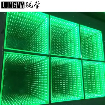 

Free Shipping (12pcs/Lot) Dance Floor 50cmx50cm 3d Mirror Led Dance Floor Supplier