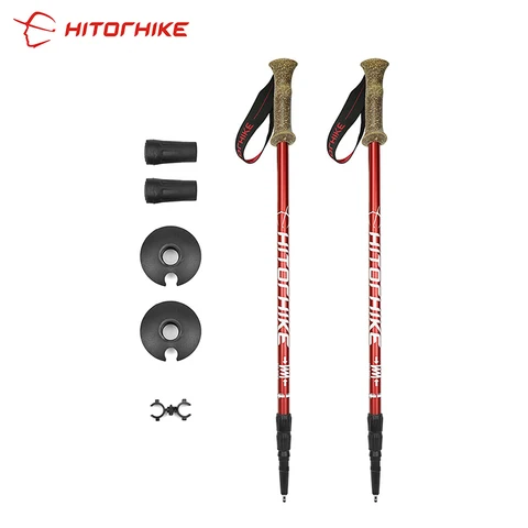 Hitorhike Outdoor Viagem Camping Caminhadas Escalada Bengala 6061 Alumínio Alloyalpenstock Esqui Trekking Pole 1 Par Chegada