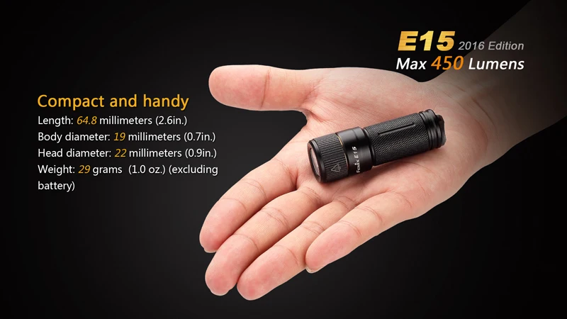 Edition Fenix E15 Cree R5 светодиодный высокопроизводительный фонарик для ключей с макс. 450 люменов