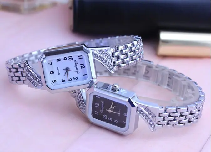 CYD Роскошные брендовые серебряные женские часы браслет водонепроницаемые модные