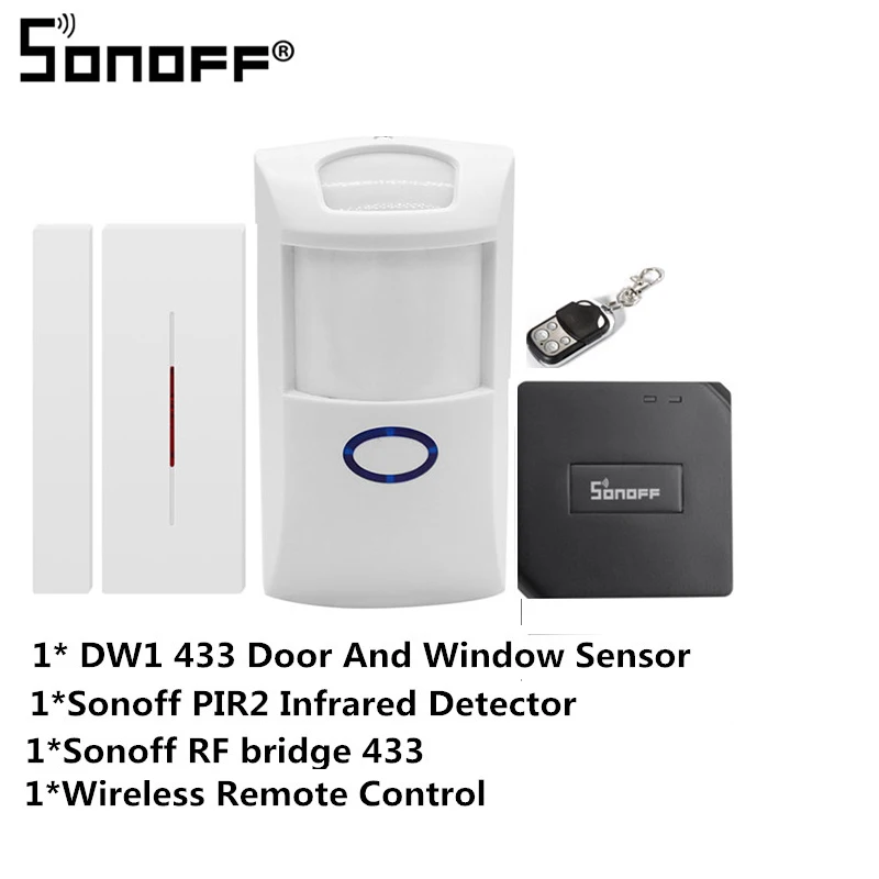 

Sonoff Smart Switch RF Bridge 433 433MHz +PIR2 Motion Sensor +Door And Window Wifi Remote DIY Timer Smart Home Automation