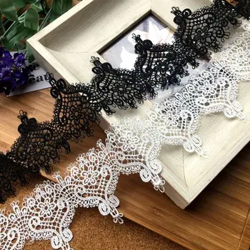 

10Yards 7cm Classic Retro Polyester Water Soluble Heart Lace Trim Fabrics DIY Jewelry Clothing Wedding Dress Belt Accessories
