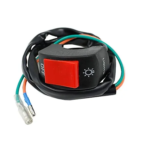 Motocicleta 7/8 pulgadas Universal manillar interruptor de montaje DC 12 V para moto luz antiniebla cabeza Sistema eléctrico Motocicleta 7/8 pulgadas Universal manillar interruptor de montaje DC 12 V para moto luz antiniebla cabeza Sistema eléctrico