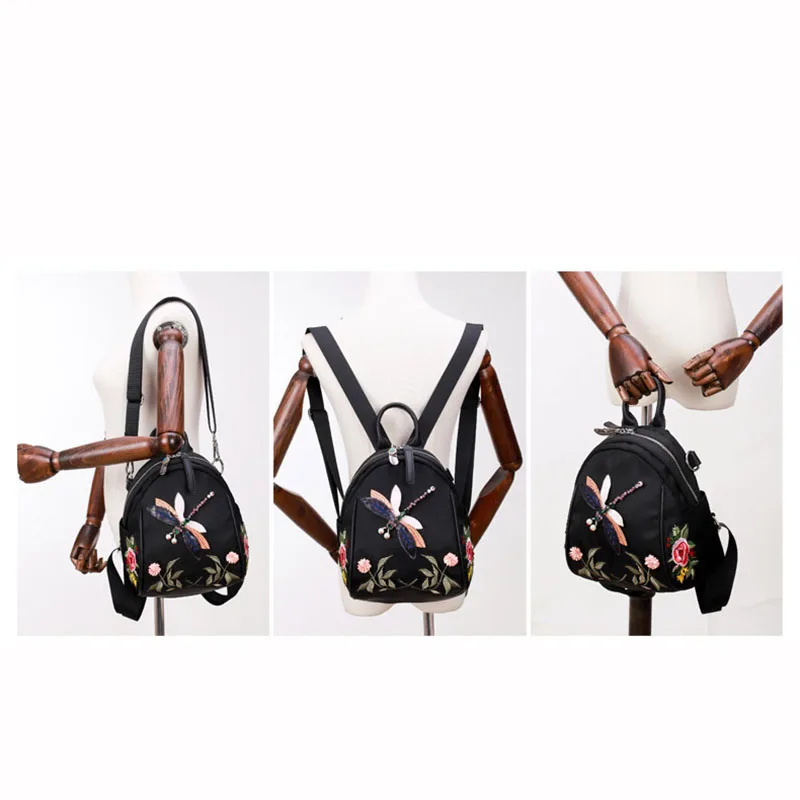 Women Backpack Teenage Girls dragonfly Travel Backpacks Bags shoulder bag Small Vintage Backpacks Convenience bags