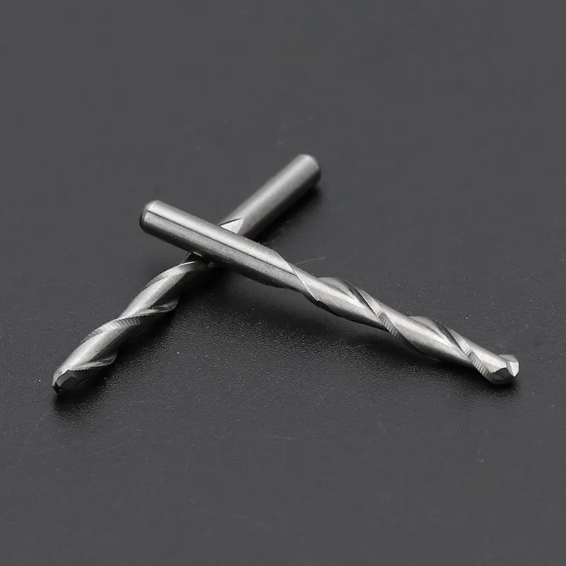 10pcs 3.175mm Carbide Ball Nose End Mill 2 Flutes Spiral CNC Engraving Bit Drill
