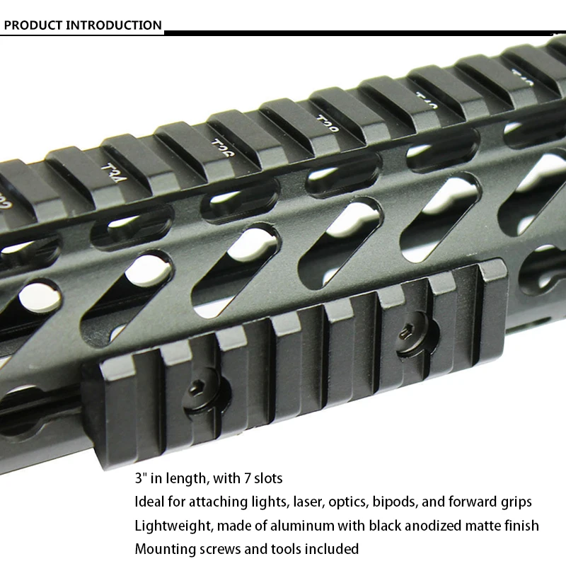 3 مجموعة التبعي مقطع keymod 7 فتحة picatinny السكك/السكك الحديدية ويفر ل handguard القسم 3 بوصة 3 ''الصيد الرياضية