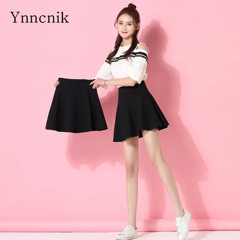 Ynncnik Женские шорты Юбки яркие цвета плиссированные мини-юбки высокая Талия размера плюс юбка с шортами для колледжа Повседневная одежда S1066