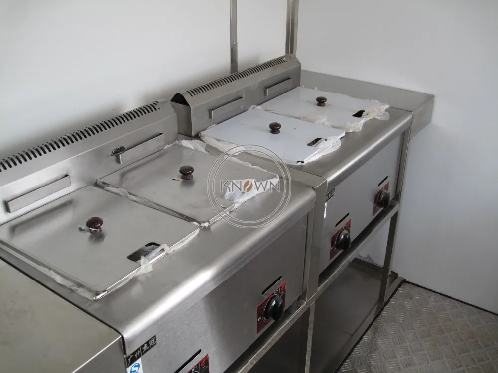 Горячая продажа ручной толчок фургон для перевозки пищевых продуктов заказной 290 см длинный мобильный грузовик фаст-фуда для продажи