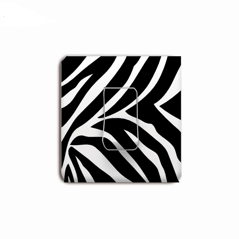 

MA-44 Creative Zebra Print Pattern Light Switch Sticker Cartoon Animal Vinyl Wall Sticker Home Wallpaper