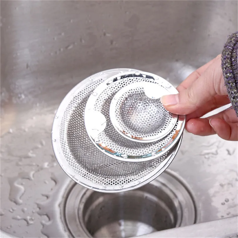 Kitchen stainless steel Water Sink Strainer drain filter plug Cover Floor Drain Plug Bath Catcher Drain Plug (2)