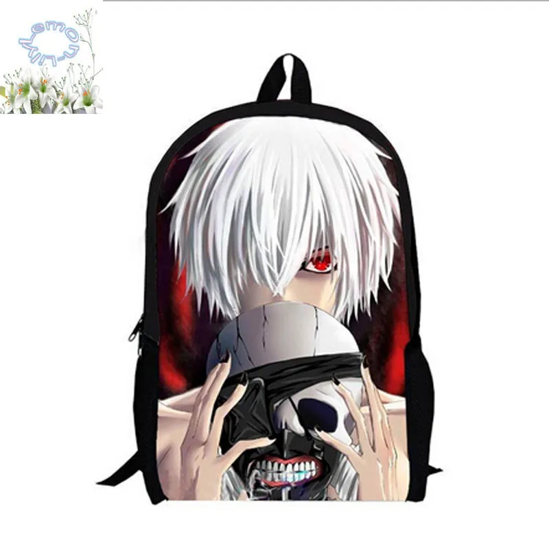 

16Inch Tokyo Ghoul Backpack Mochila Double Zipper Anime Backpack Girl Boy Schoolbag Mochila Escolar Free Shipping A126-A
