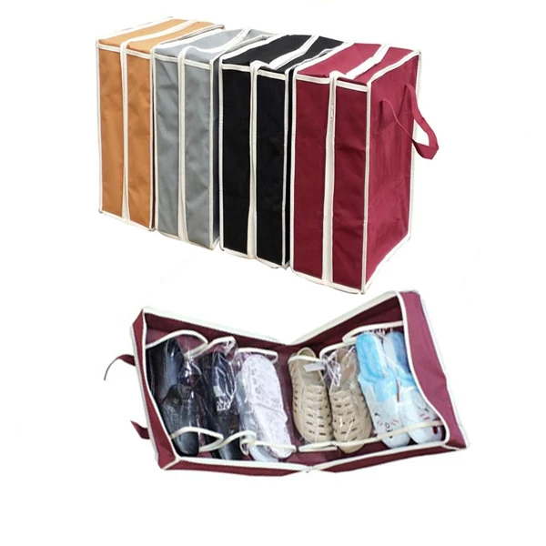 Portable Shoe Box Non-Woven Folding Travel portable Shoe Shoes Storage Shoes Organizer Bags