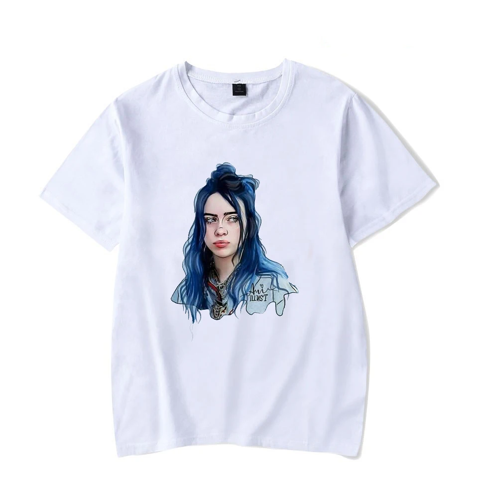 

Billie Eilish Tshirt Mens T Shirt Summer Short Sleeve Cotton Female T Shirts Casual Tee Streetwear Harajuku T Shirt Plus Size