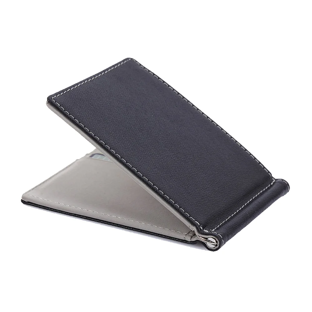 Men Bifold Business Leather Wallet luxury brand famous ID Credit Card visiting cards wallet magic Money Clips