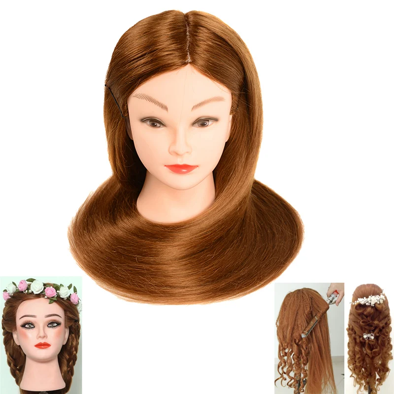 hairdressing dolls head real hair