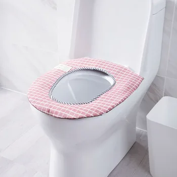 

Comfortable Soft Toilet Seat Cover Pad Washable Cloth Seat Cover Pads Base Waterproof Toilet Accessories