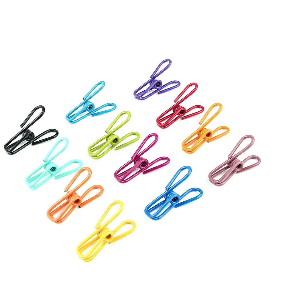 

40/10/20 Pcs Clothes Pegs Laundry Pegs Towel Clips Colorful PVC-Coated Wire Clips Utility Clips Holders for Drying Clothesline