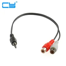 Jack de 3.5mm Plugue para 2 RCA Femea Estereo/3.5mm masculino parágrafo Femea 2RCA Cabo De Áudio Y Cabo de Conversor De Áudio Estereo