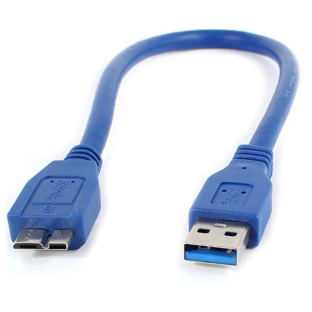 

30 cm blue USB 3.0 male - Micro-B male cable sync and charge power cord