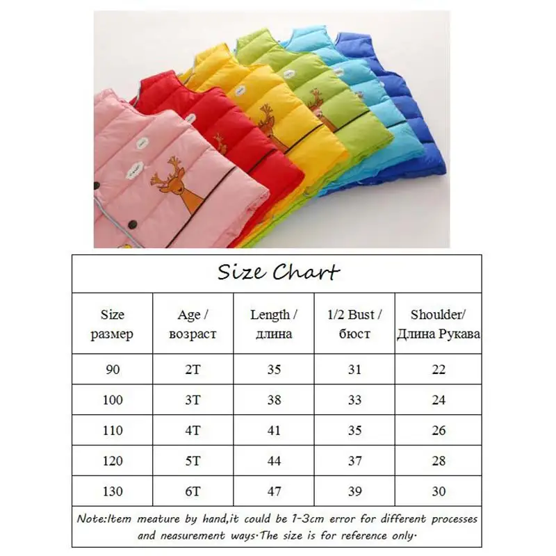 Kids Girl Winter Down Cotton Vest New Baby Boy Casual Sleeveless Waistcoat Toddler Warm Outwear Children Autumn Cartoon Clothes (2)