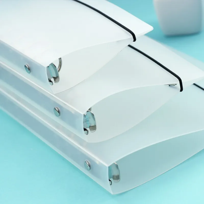 Student stationery simple transparent plastic PVC folder loose leaf